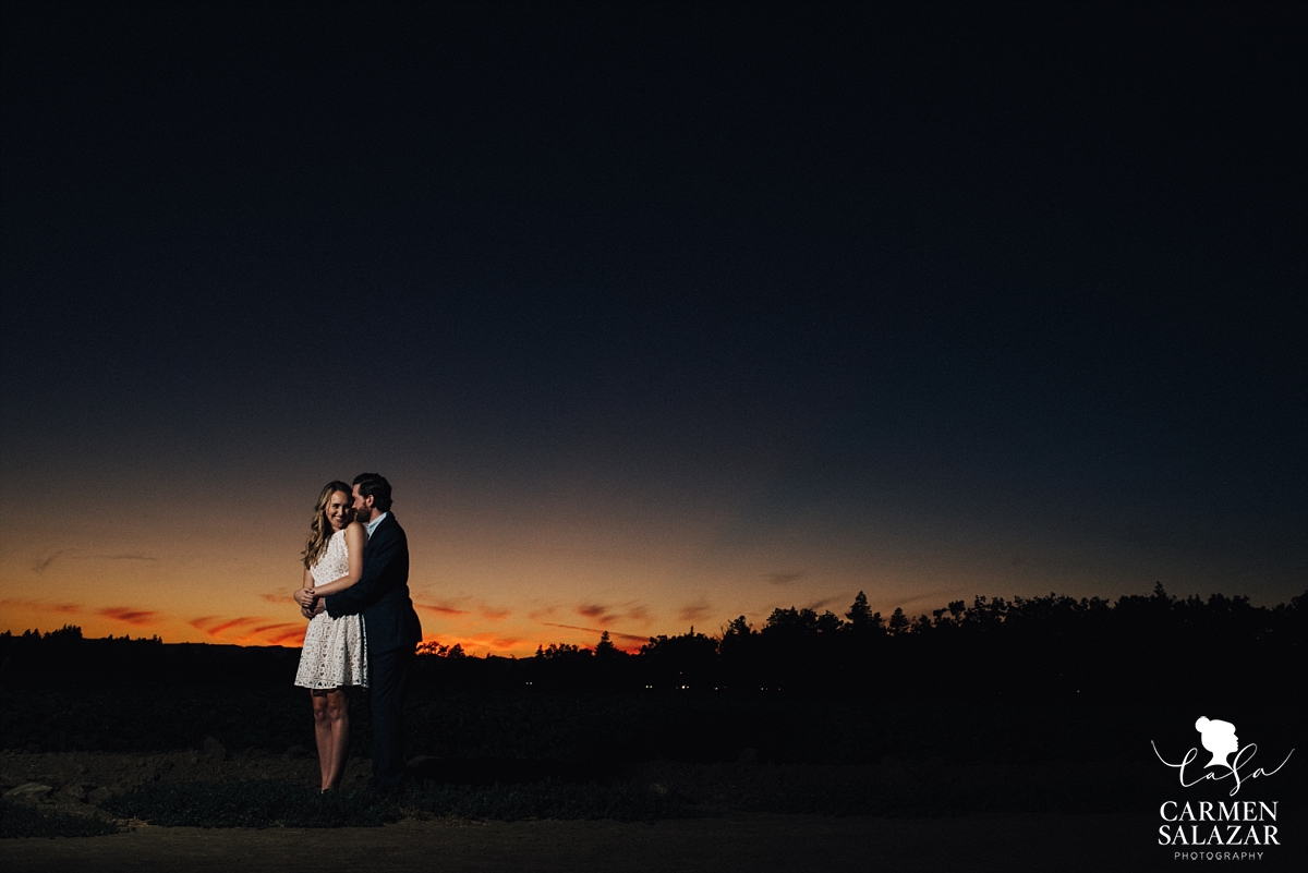 Playful Outdoor Sunset Engagement Photography - Carmen Salazar