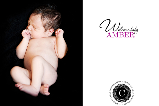 baby Amber birth announcement