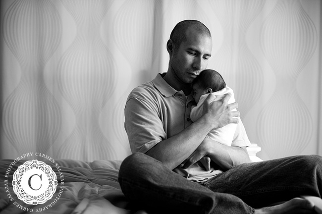 father and baby newborn photograph