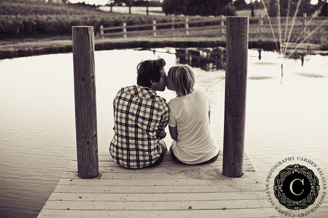 kissing on the dock romantic photography