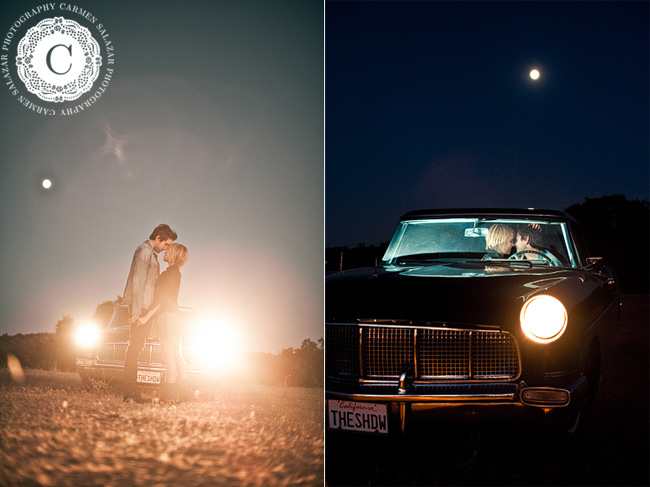 day and night classic car photographs