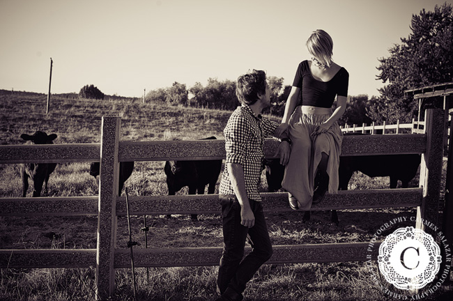 rural romantic engagement photography