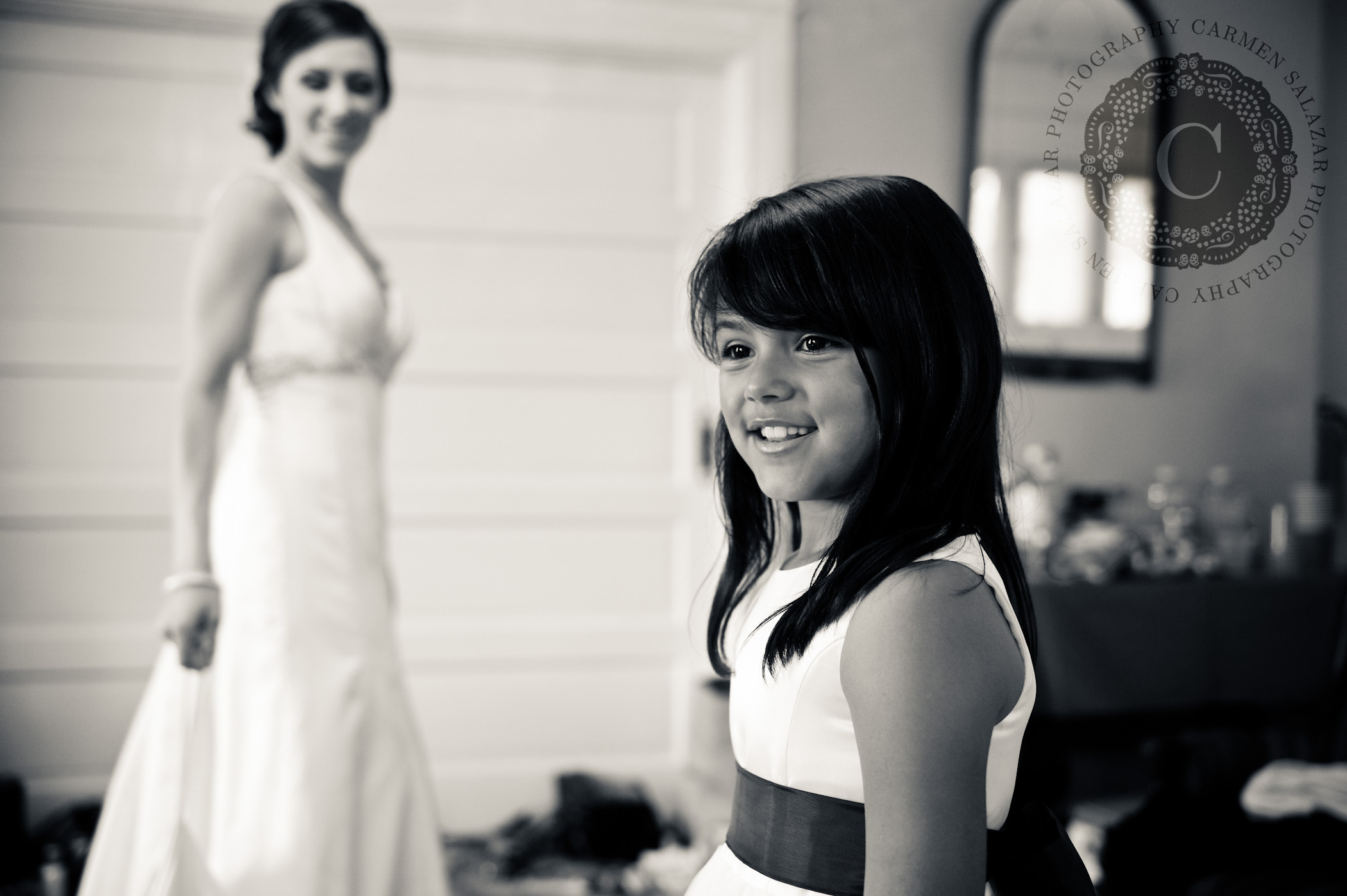 adorable flower girl at Vizacaya wedding photograph