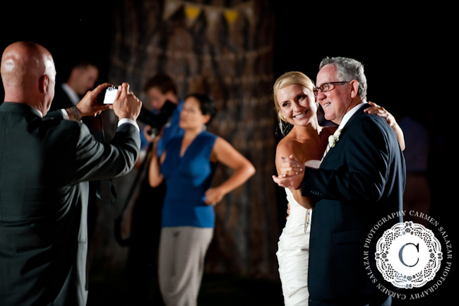 Father daughter dance shot at a Lake Tahoe wedding