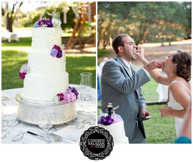 Cute wedding cake cutting pictures