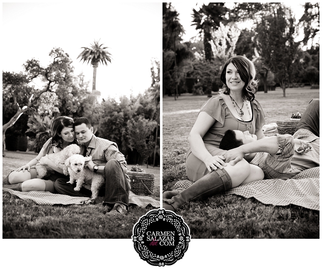 Dog friendly couple portraits