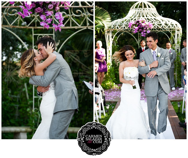 Beautiful kiss newlywed photographs