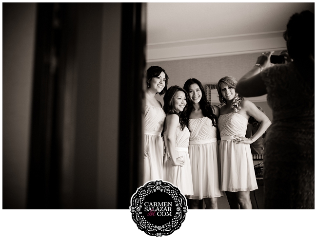 Black and white bridal photography