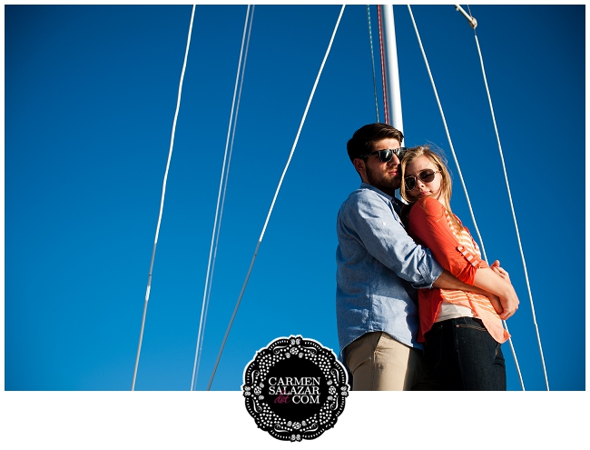 sailboat engagement picture