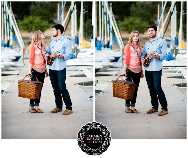 Music festival engagement session