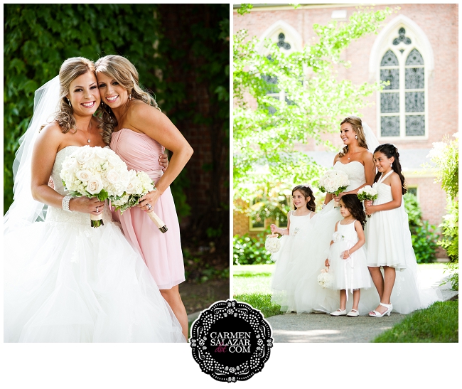 Sweet bride with bridal party 