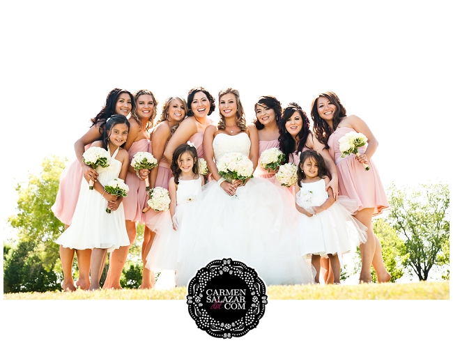 Chic bridal party portrait