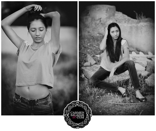 Sacramento Black and White senior portraits