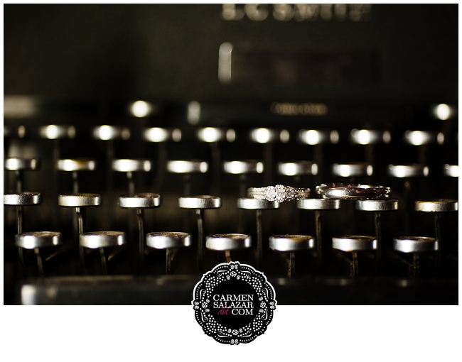 vintage typewriter ring portrait