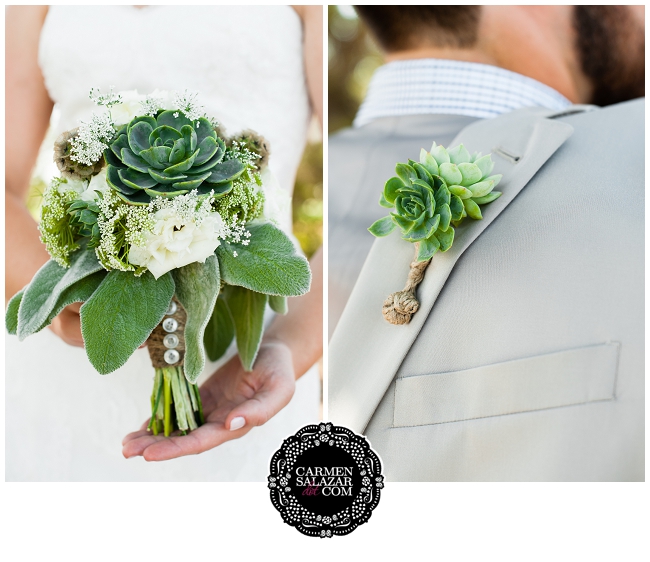 succulent bouquet detail photos