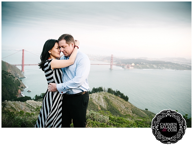 Golden gate bridge engagement photo