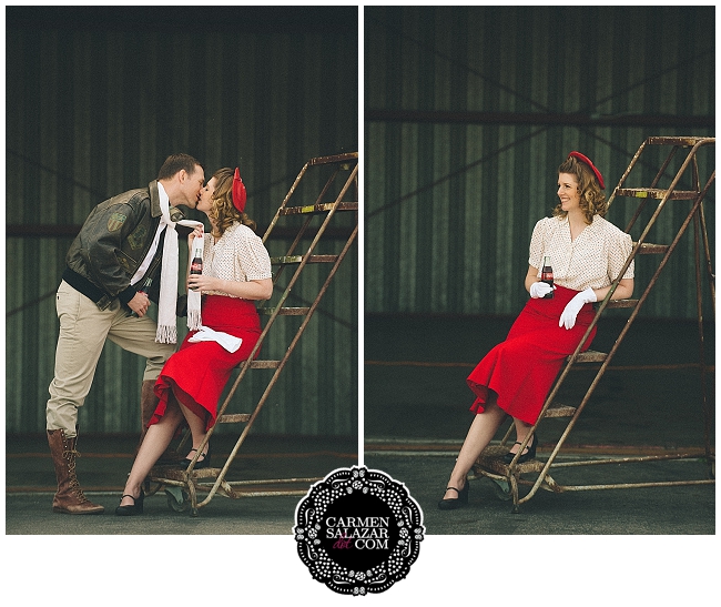 pin up engagement session in Sonoma
