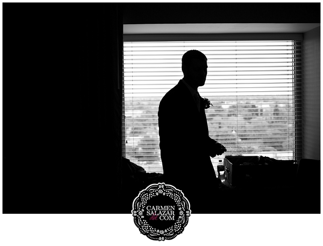 dramatic groom silhouette 