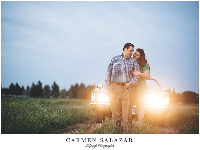 sunset engagement photo in Sacramento