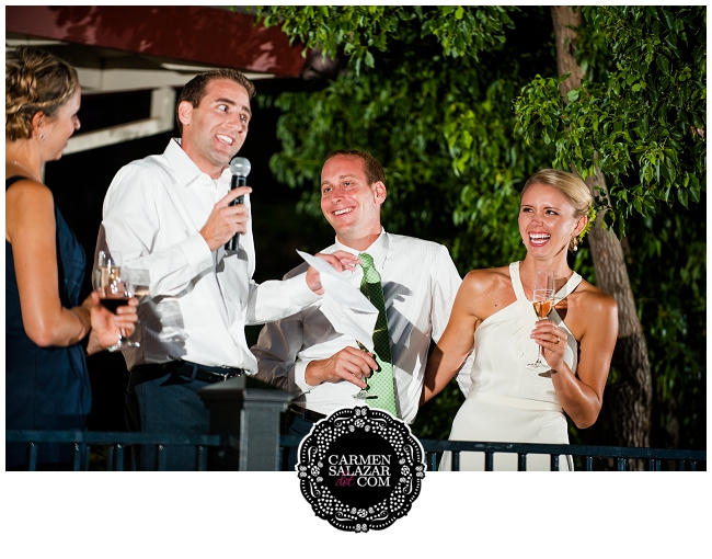 fun wedding toast photography