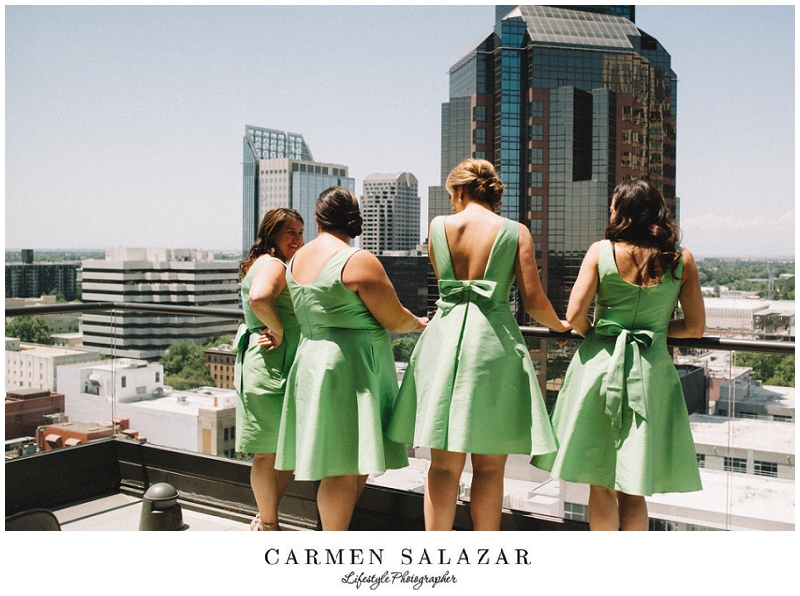 green bridesmaid gowns