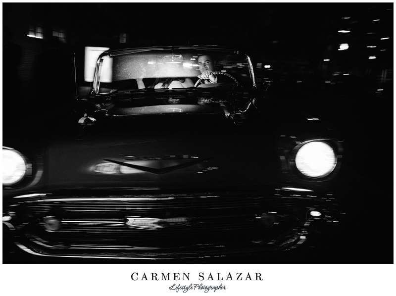 Bel Air classic car at a Sutter Club wedding by Carmen Salazar
