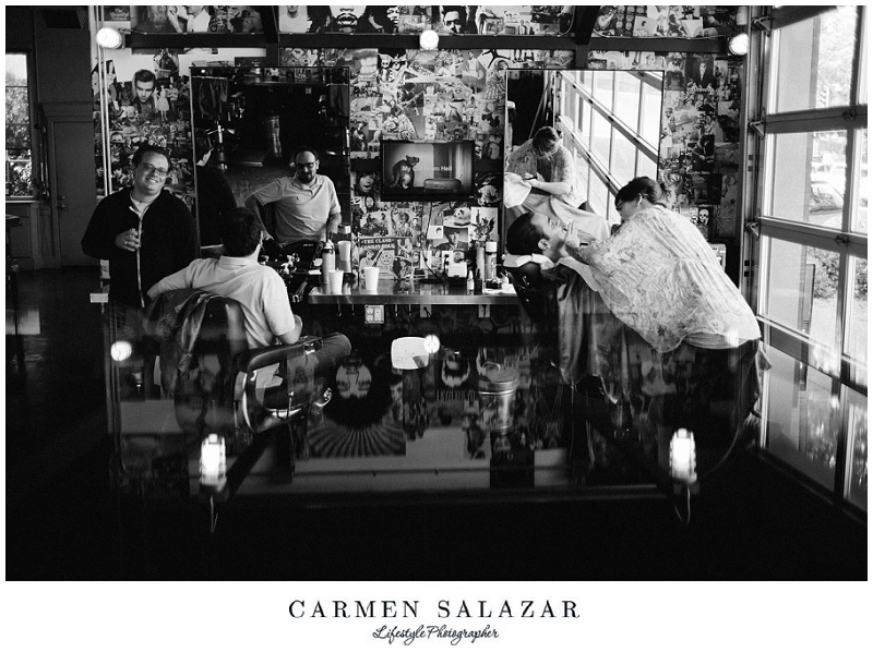 groomsmen shave from a Sacramento wedding by Carmen Salazar