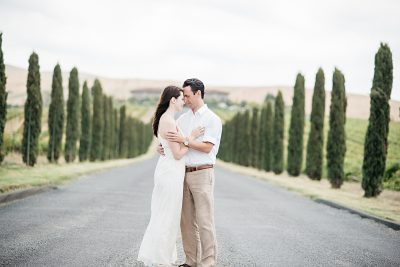 Napa winery engagement photo