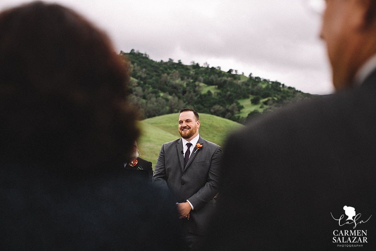 Groom excited to see his bride - Carmen Salazar 