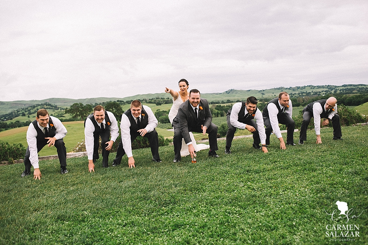 Silly bridal party portraits - Carmen Salazar