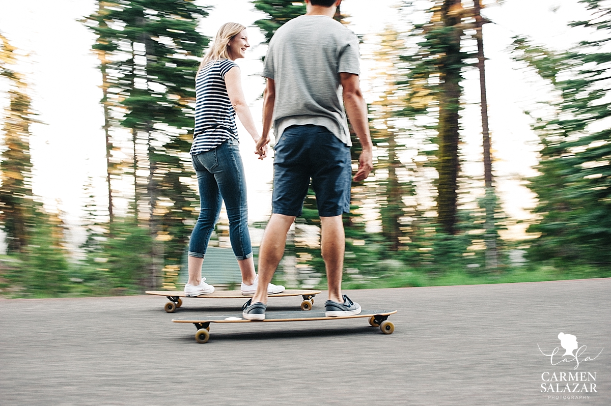 Cute longboard engagement session inspiration - Carmen Salazar