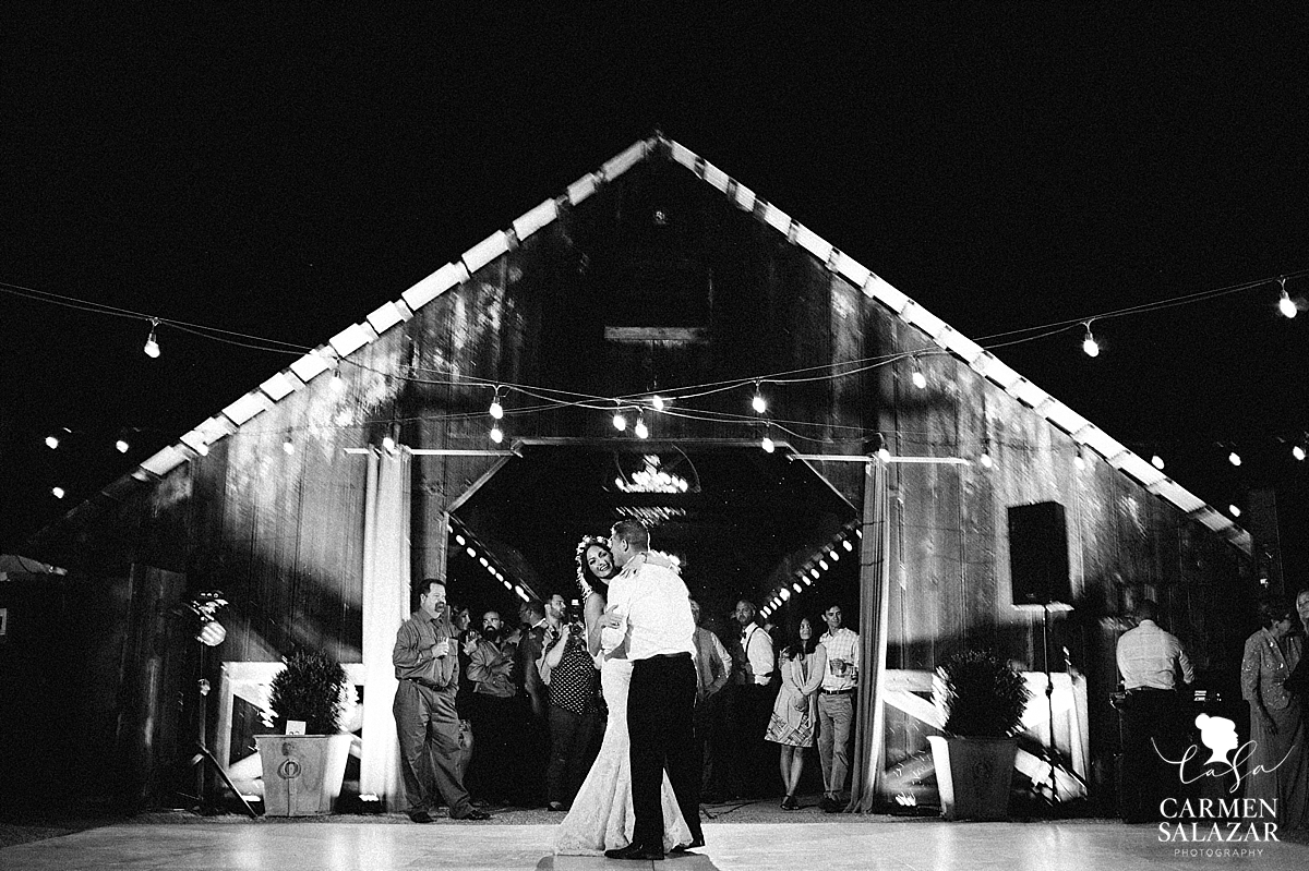 First dance at Field & Pond wedding - Carmen Salazar