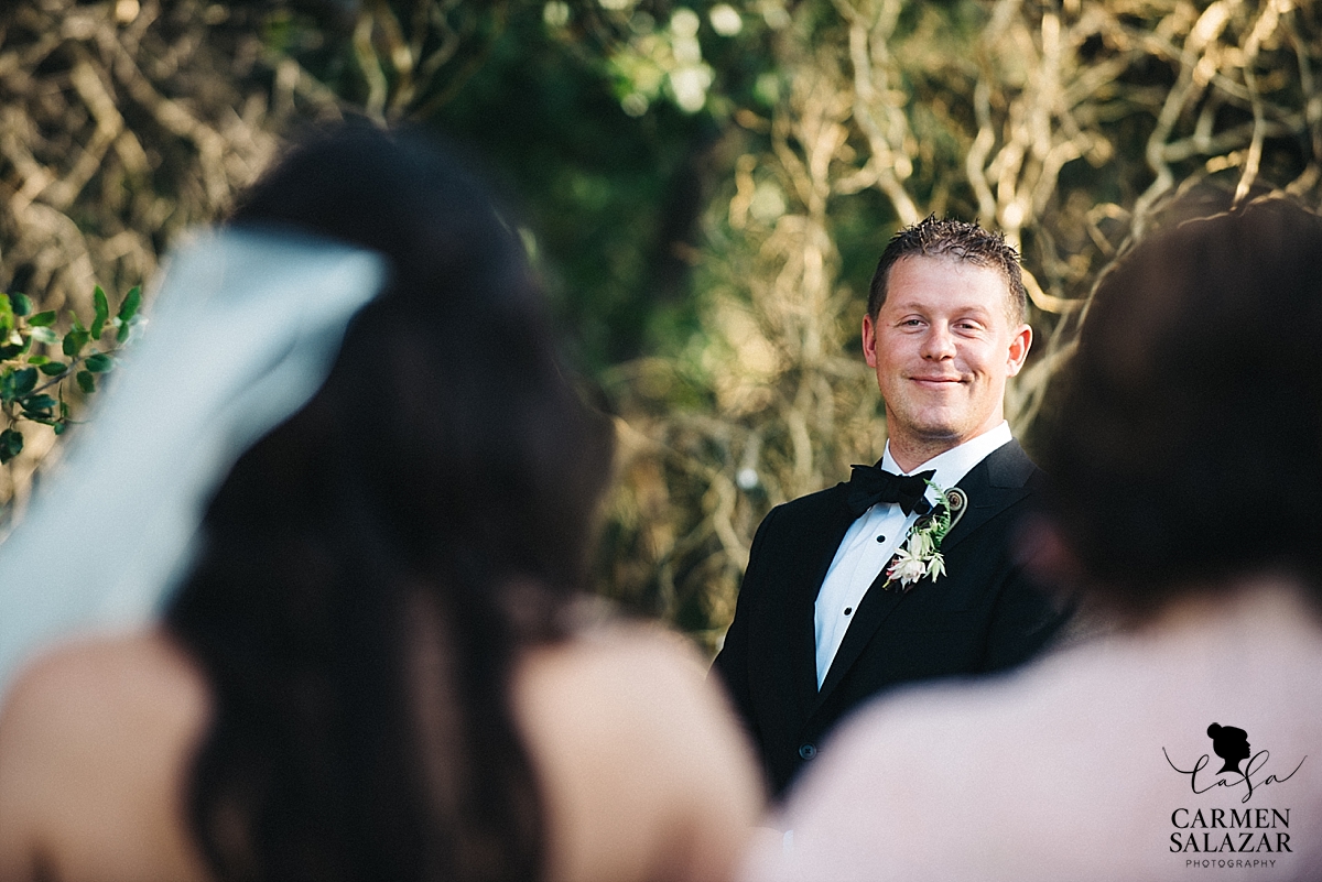 Groom seeing his bride walk the aisle - Carmen Salazar