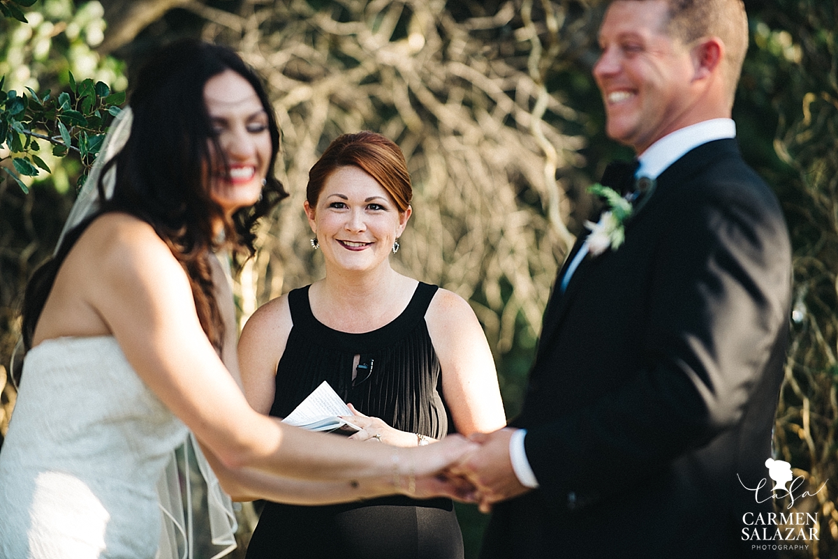 Laughing Field & Pond bride and groom - Carmen Salazar