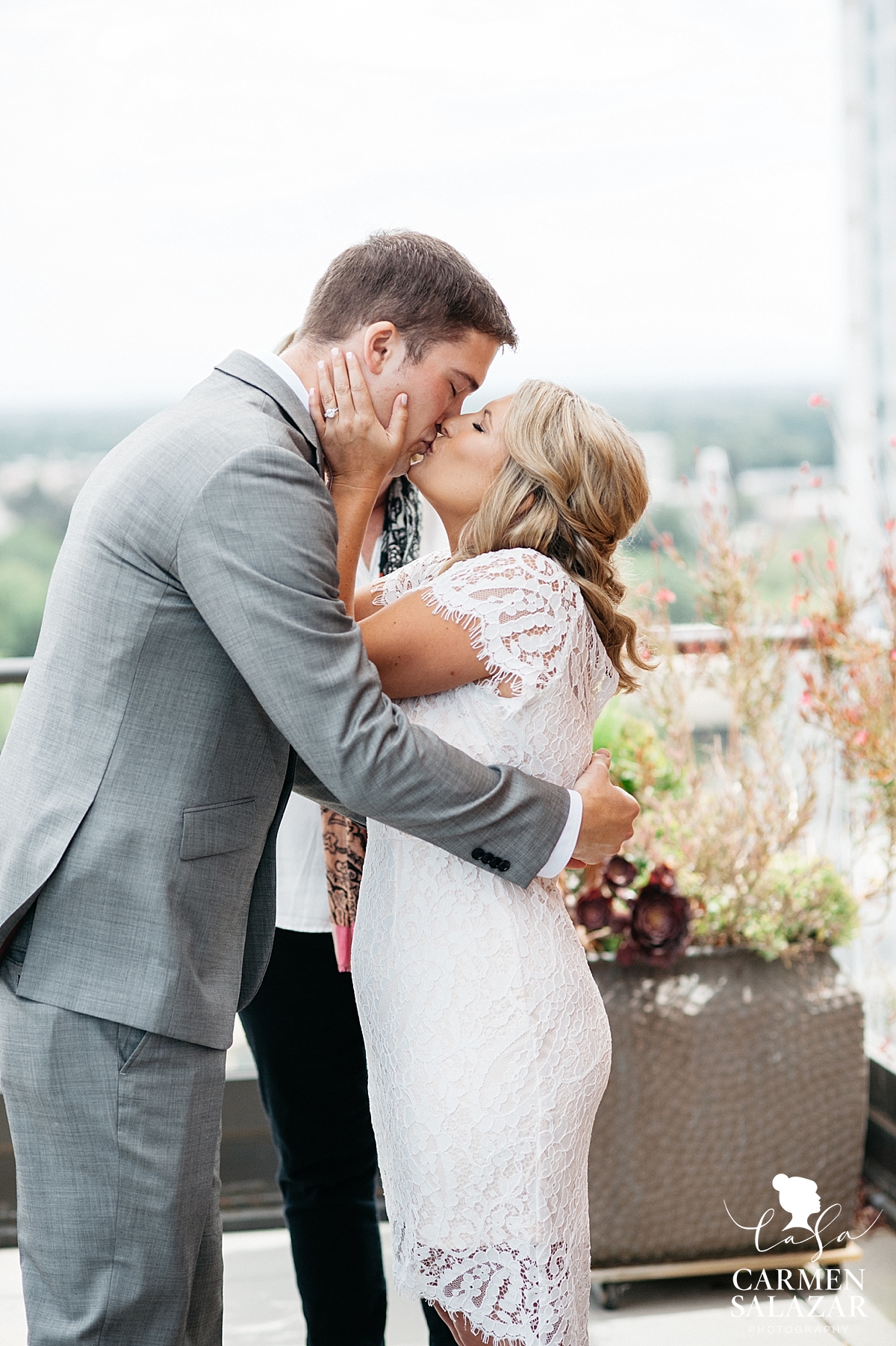 First kiss on The Citizen penthouse balcony - Carmen Salazar