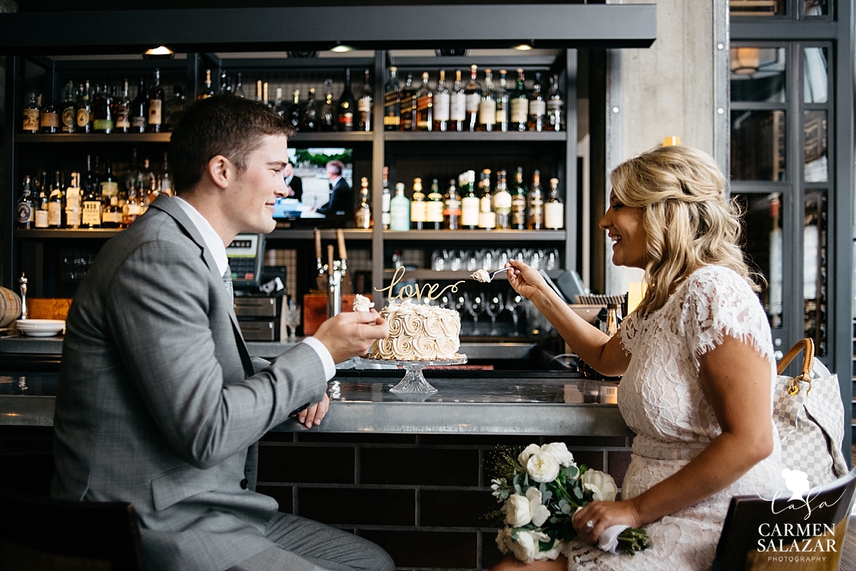 Freeport Wedding cake at The Grange Sacramento - Carmen Salazar