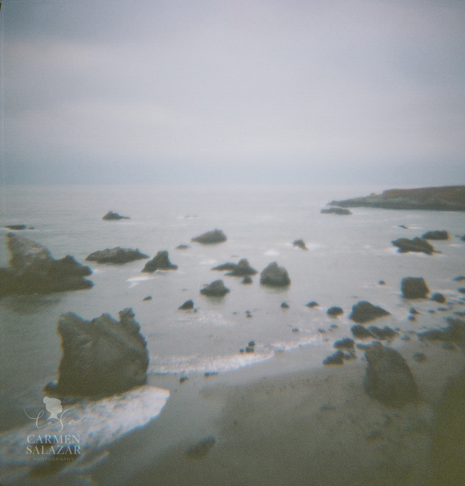 creative ocean photo taken with Diana Camera