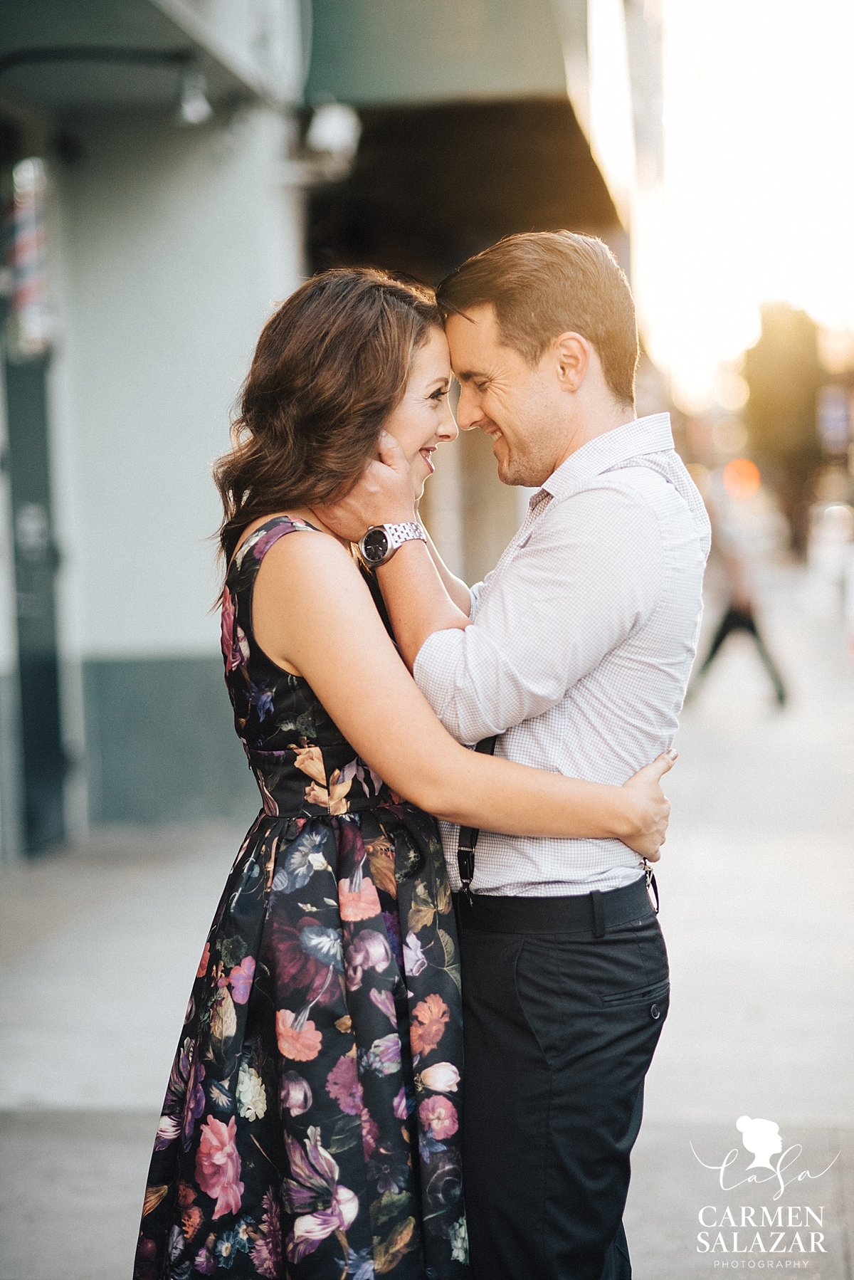 Sunkissed Sacramento urban engagement session - Carmen Salazar