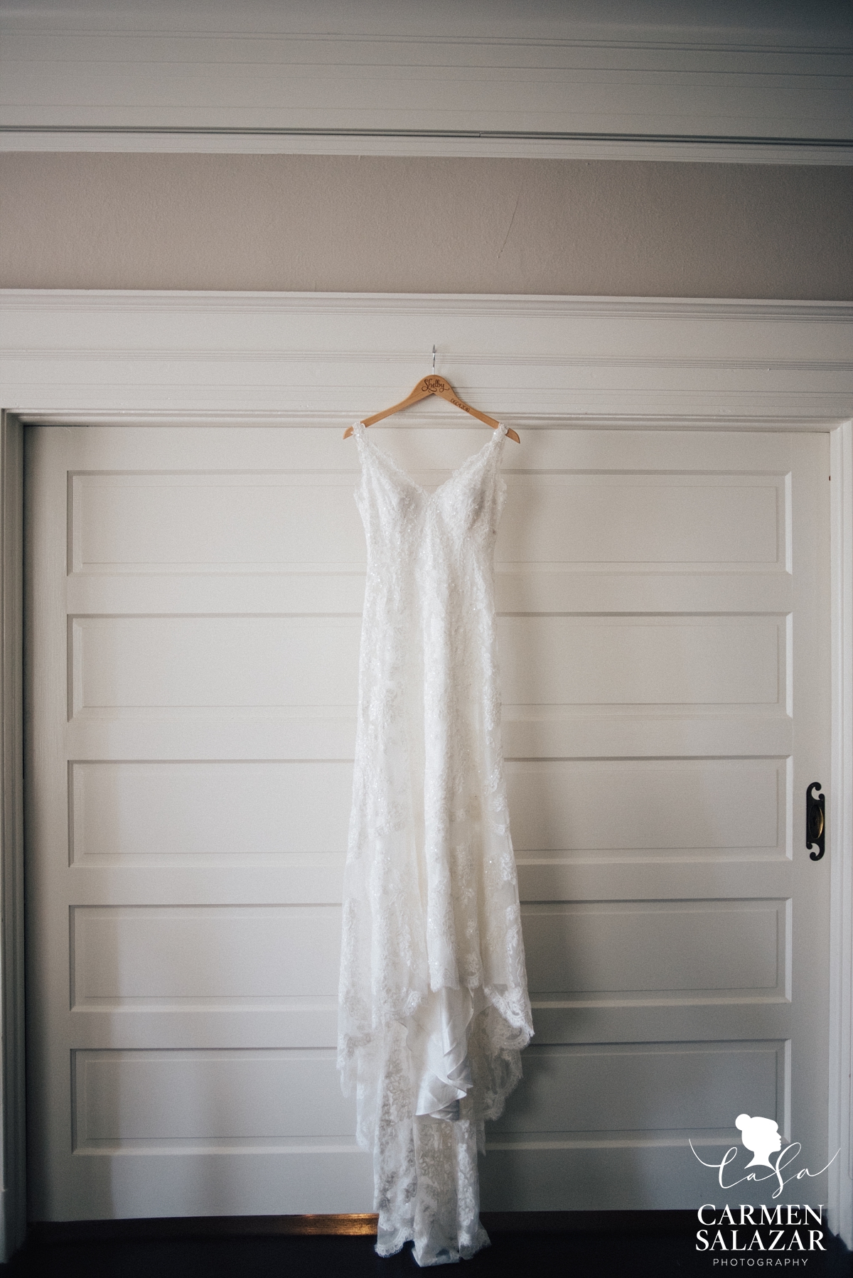 Gorgeous vintage white lace wedding gown at Vizcaya