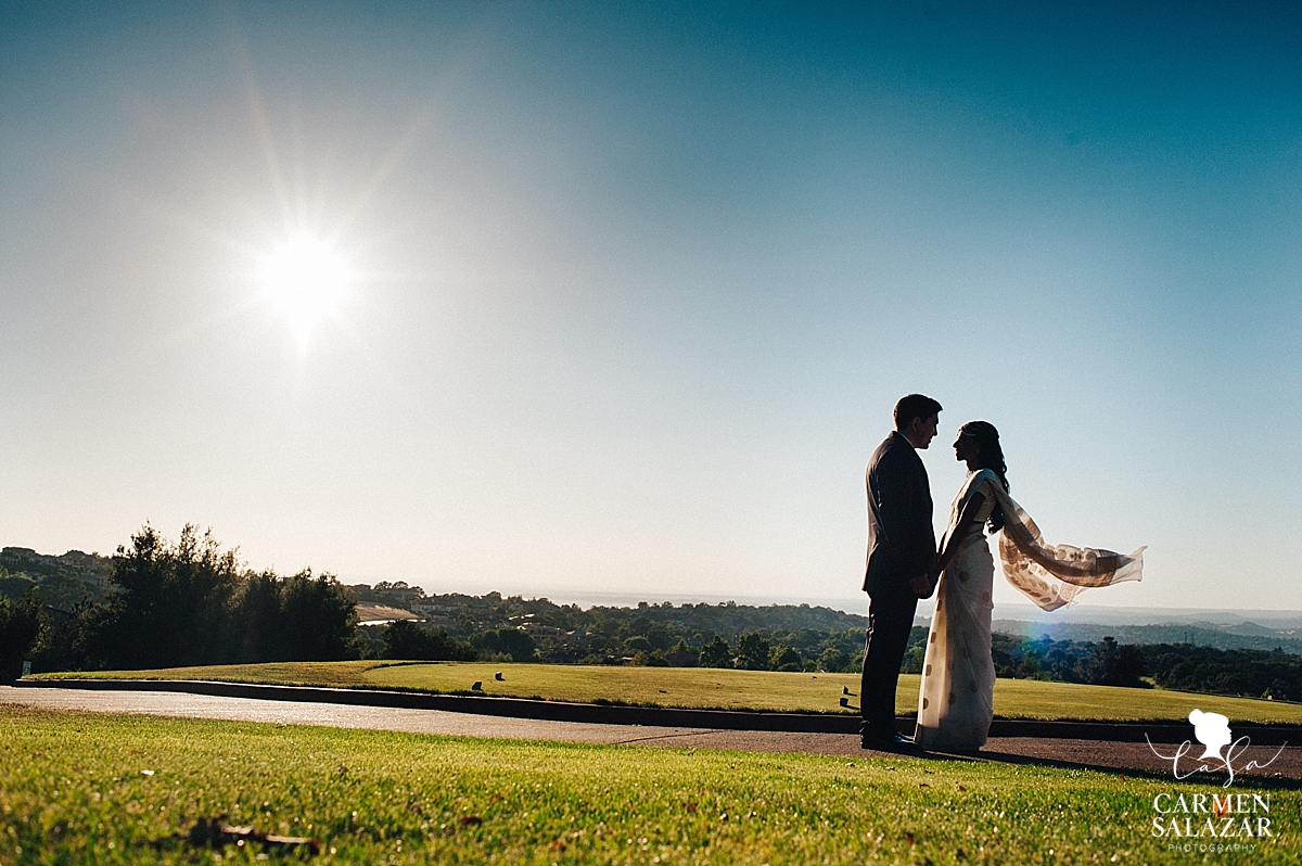 Newlyweds at Serrano Country Club golf course - Carmen Salazar