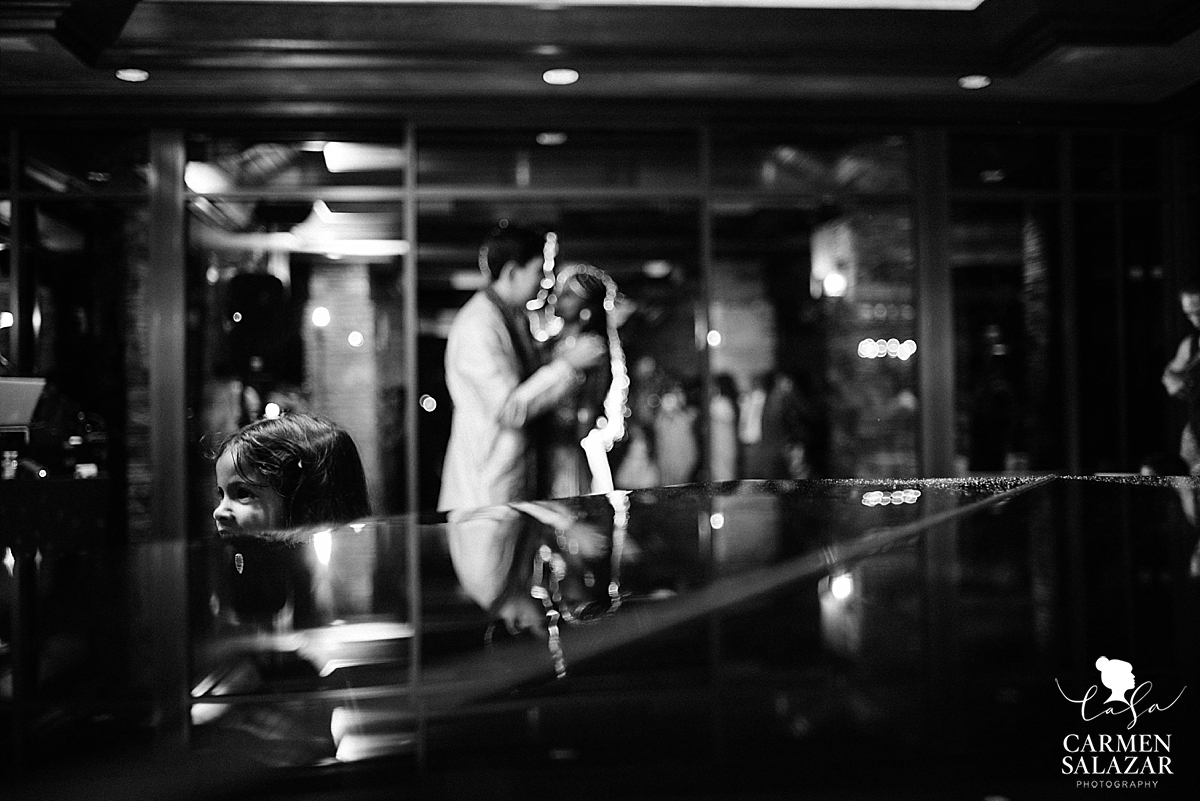 Cute flower girl watching first dance - Carmen Salazar