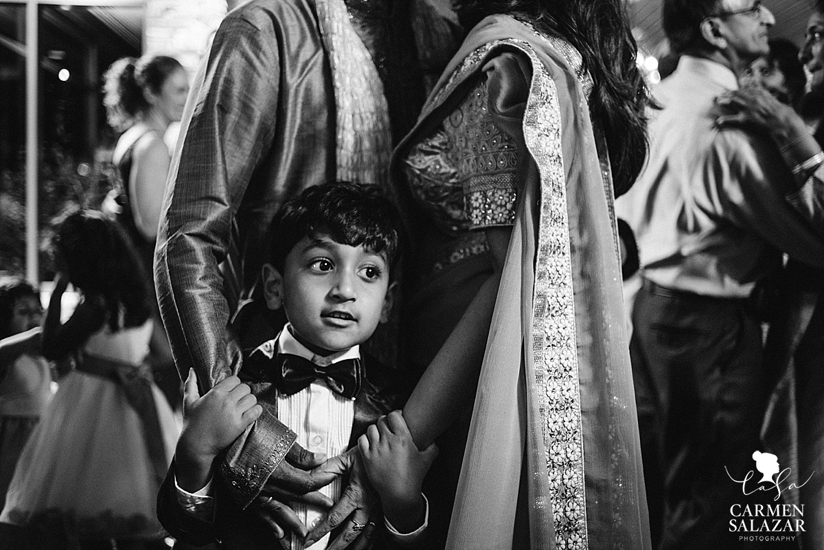 Sweet ring bearer with parents on the dance floor - Carmen Salazar