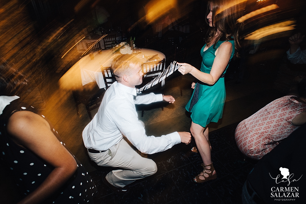 Silly dance moves at summer wedding reception - Carmen Salazar