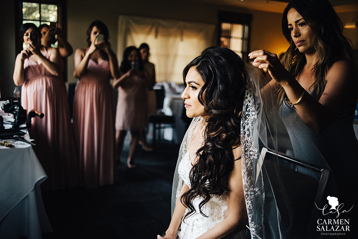 Gorgeous traditional catholic veil for Morris Chapel bride - Carmen Salazar