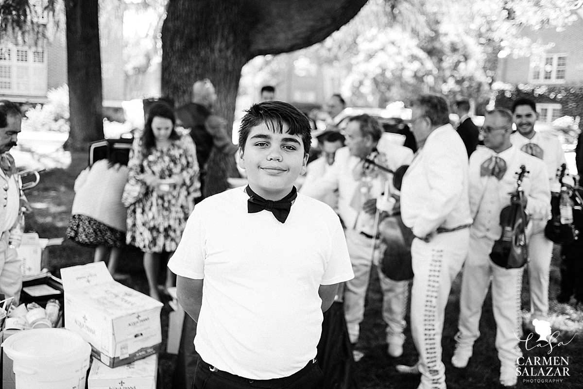 Adorable ring bearer at Mexican UOP reception - Carmen Salazar