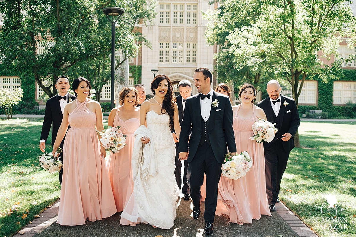 University of Pacific bridal party photography - Carmen Salazar