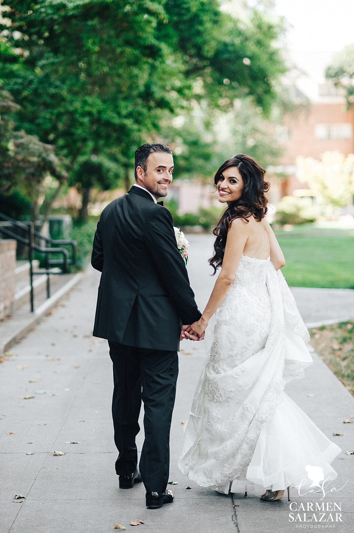 Newlyweds heading to Wine and Roses Reception - Carmen Salazar