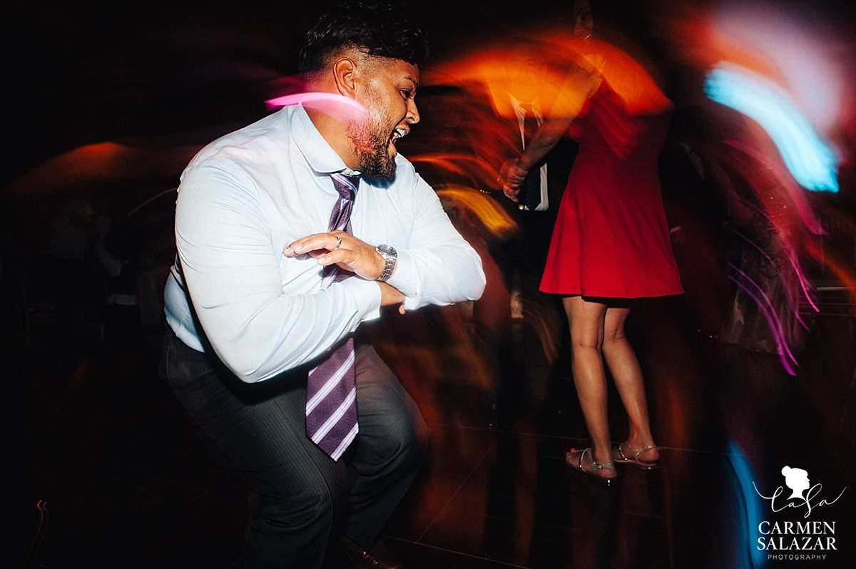 Dancefloor moves at Wine and Roses reception - Carmen Salazar