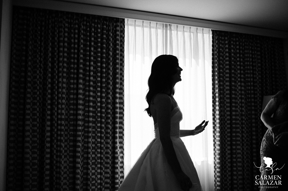 Dramatic bridal getting ready portraits - Carmen Salazar