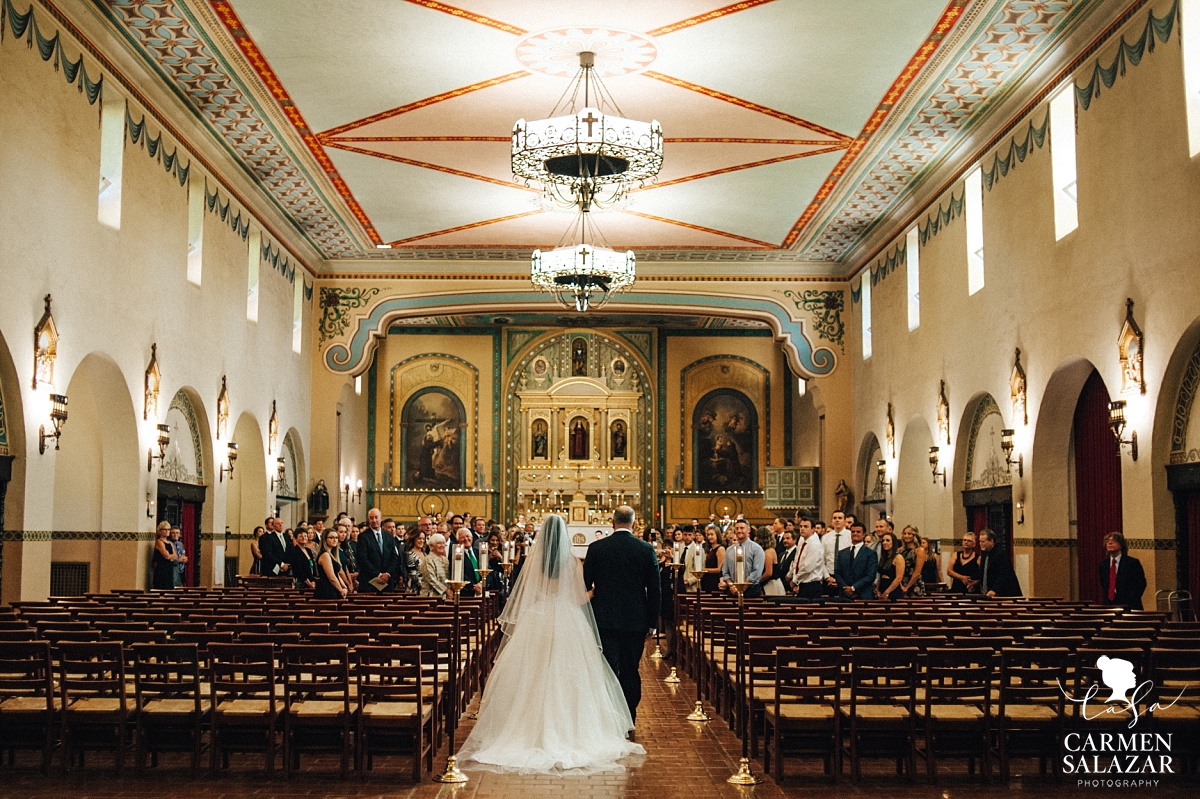 Gorgeous Santa Clara Mission catholic wedding ceremony - Carmen Salazar